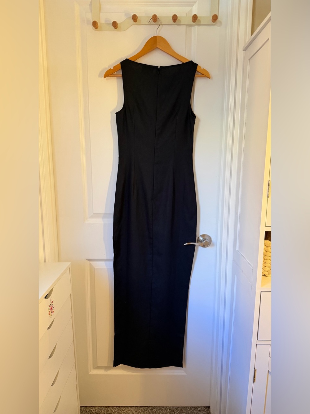 Reformation Alix Linen Dress In Midnight, NEW WITHOUT TAGS, NEVER WORN. - Picture 14 of 15